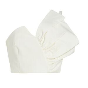 Amur Ruffled Ivory Declan Bustier Top Size 0